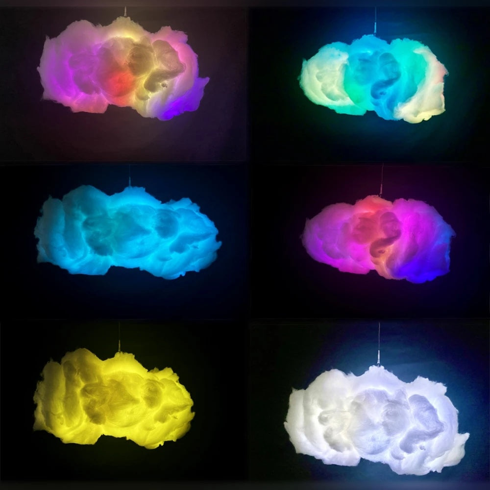 Cotton Cloud Lightning Lamp by Velora